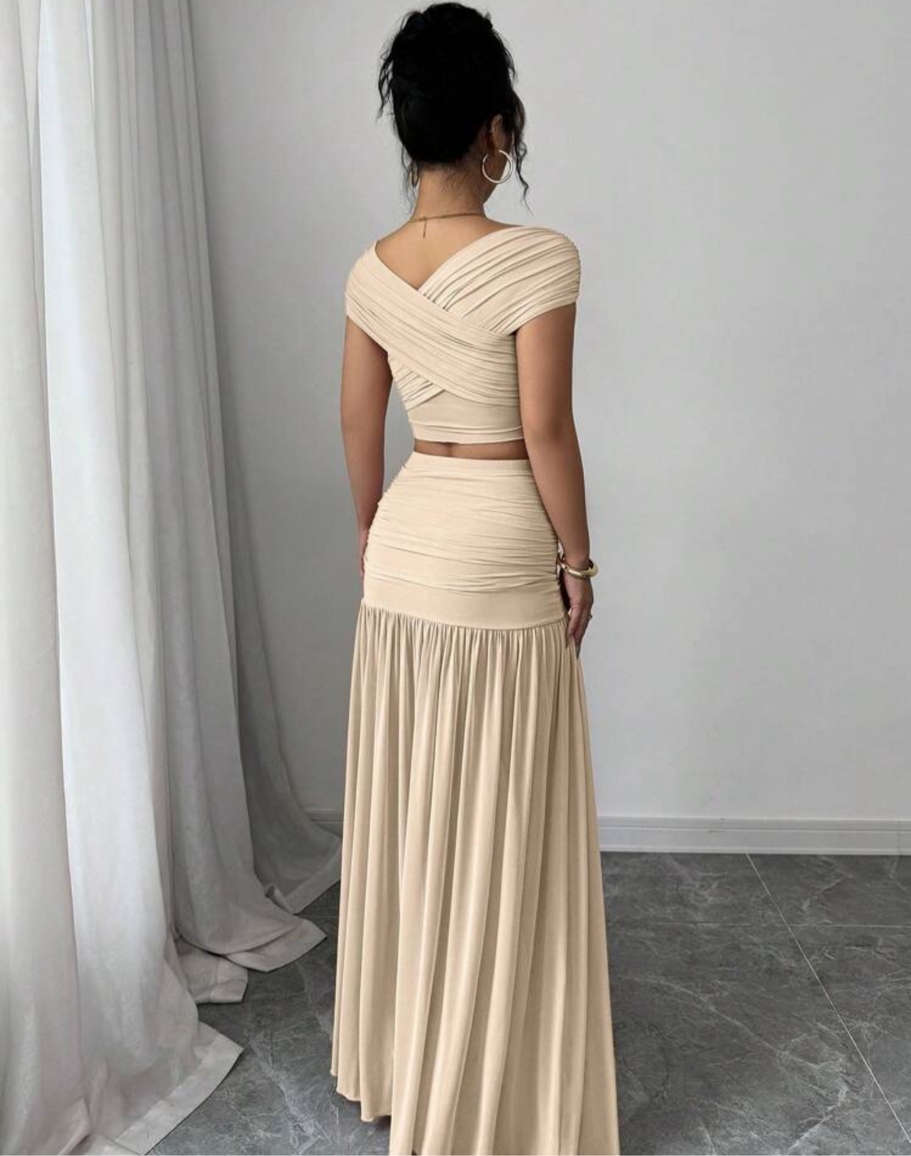 Ensemble élégant de couleur unie pour femmes