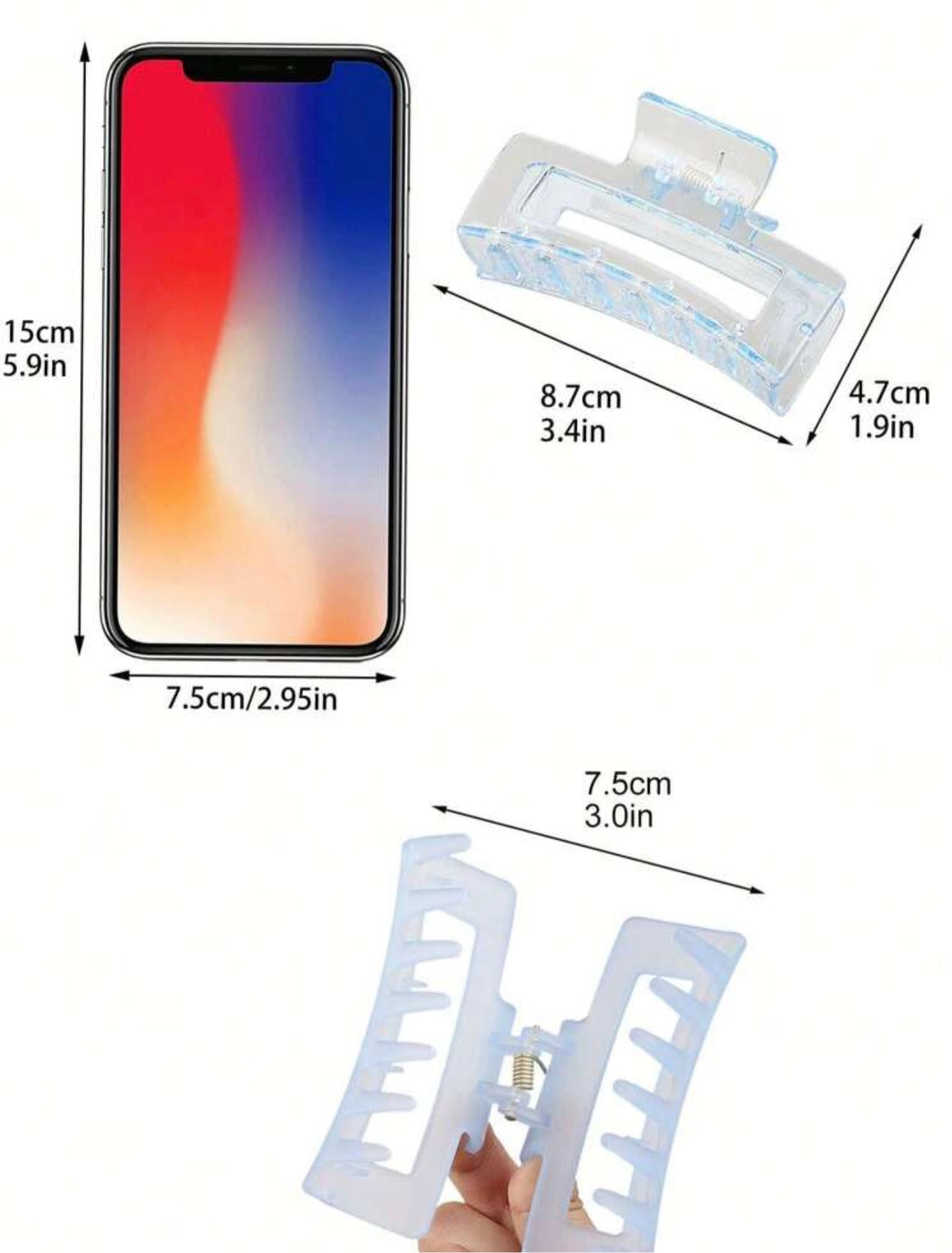Lot de 4 pièces de pinces à cheveux