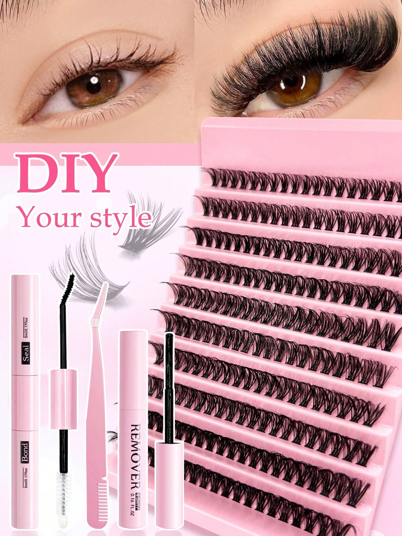 Kit d’extension de cils 8 à 16 mm